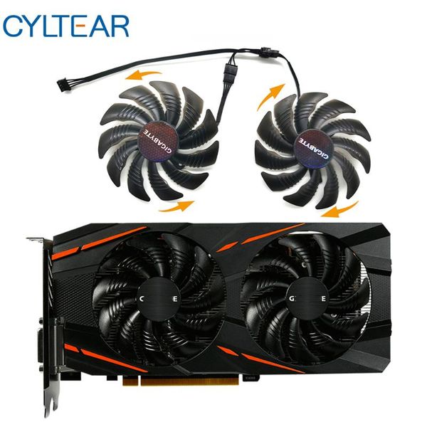 

fans & coolings t129215su gv-rx570/rx580 gaming gv-rx470 wf2/rx480 wf2 88mm fan for gigabyte cards cooling