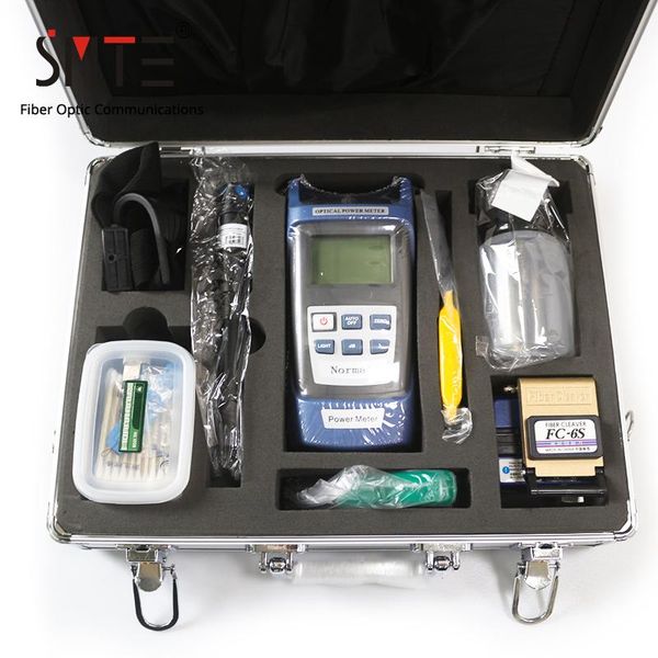 

fiber optic equipment 17pcs/set ftth tool kit power meter locator stripper fc-6s cleaver cabinet