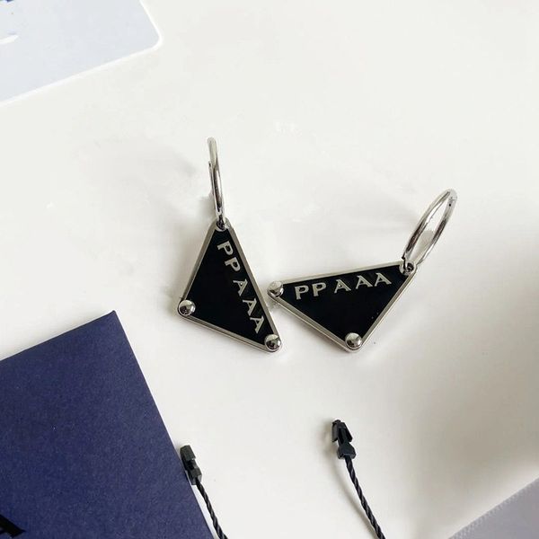 

fashion earrings triangle earing enamel eardrop for man womens classic 4 color good quality, Golden;silver