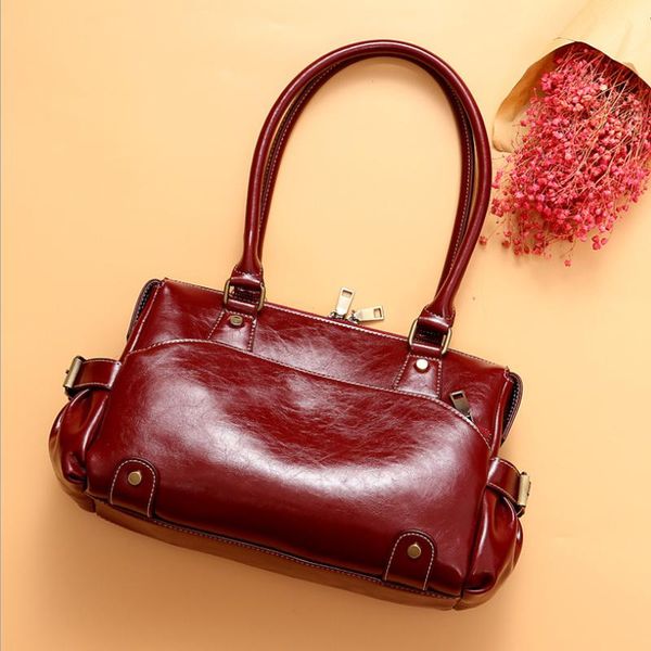 

bag women's tote bag with a pillow female genuine leather handbag solid shoulder messenger bags