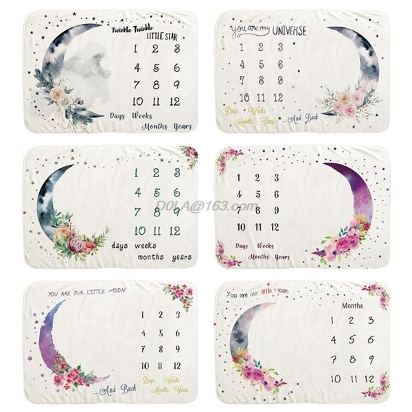 

baby monthly record growth milestone blanket newborn pgraphy props child p creative moon flower background cloth lj201208