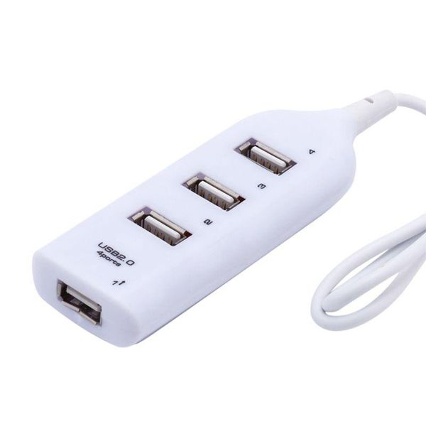 

hubs high speed micro mini 4 ports 2.0 usb hub splitter adapter for lappc notebook receiver computer peripherals accessories:whit