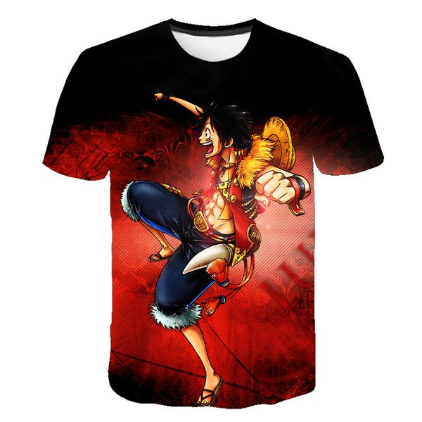 

summer trend creative anime style wild 3d print shirts kawaii aesthetic plus size men clothing