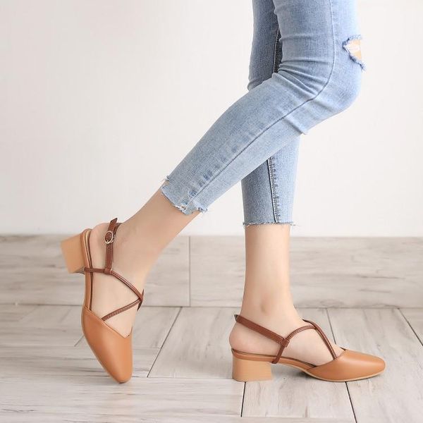 

dress shoes big size 11 12 13 high heels sandals women woman summer ladies square crossed grandma's high-heeled shoes1, Black