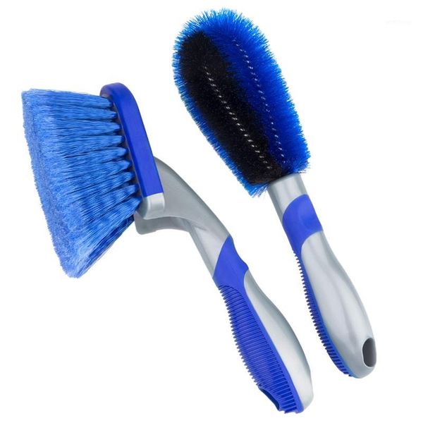 

2-pack wheel brush hub brush for car, auto short handle tire cleaning scrub for wheel detailing cleaner dirt r1