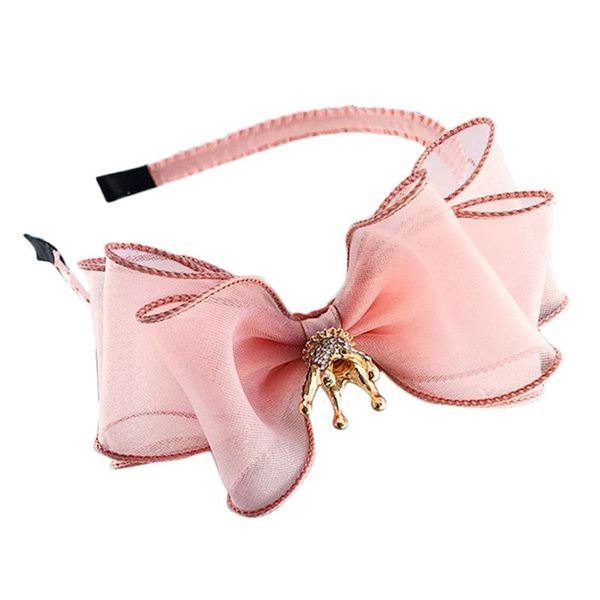 

cute girls bowknot crown headband lace elastic princess hair band fashion new style children kids girls hair accessories h jllgkm, Slivery;white