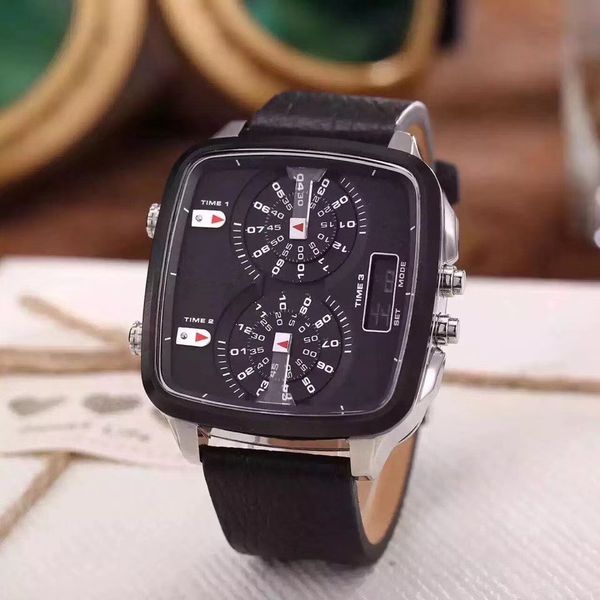 

2020 selling men's watch leather watch leisure sport watches for men gift auto date 008 d mens wristwatches, Slivery;brown