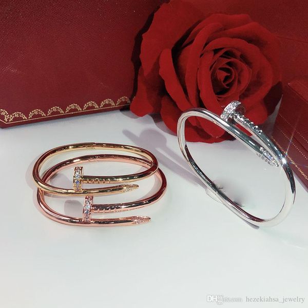 

selling products screw nails bracelet gold bracelets women punk for gift luxurious superior quality jewelry bangles, Black