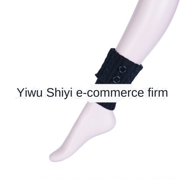 

вязаный шерстяной японский и корейский трикотажной кнопки носки maojapan и южная корея обувь buttonboot крышка протектор нога короткая толст, Black