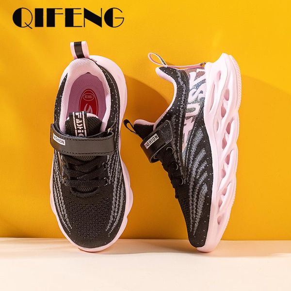 

girl sport shoes children school students shoes summer mesh flat shoes kids sneakers zapatillas baby 13 kids soft footwear bbyewq homebag, Black