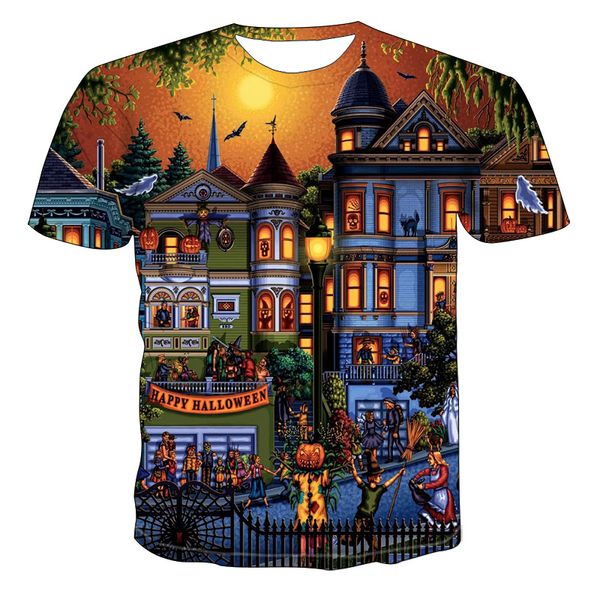 

3d gothic pumpkin lantern finger skull men 3d print shirts aesthetic anime plus size men clothing
