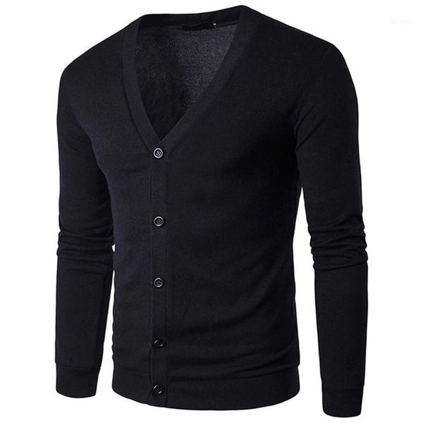 

dropshipping fashion autumn solid color men's sweaters v-neck thin cardigan casual coat men sweater knitwear1, White;black