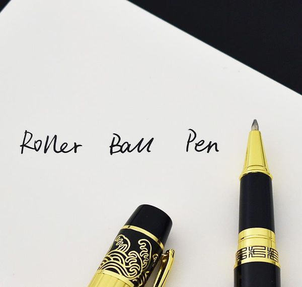 

901 metal roller pen ballpoint pen for business writing office school supplies qylide dh_garden, Blue;orange
