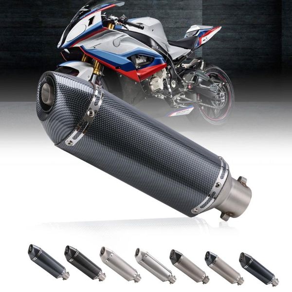 

motorcycle exhaust system accessories 51mm universal pipe escape muffler with db killer for ninjia300 z750 r25 tmax530 r6 dirt bike