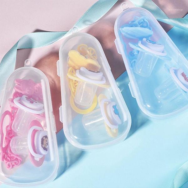 

pacifiers# safety portable baby infant pacifier nipple teether transparent case holder storage box clear travel mom's supplies1