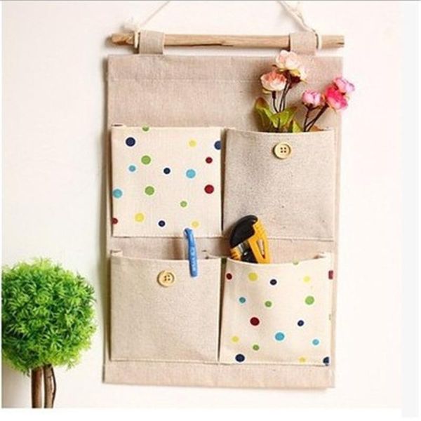 

cartoon multifunctional storage bag fashion organizer hanging storage pouch bags for door living room four pocket laundry bag1