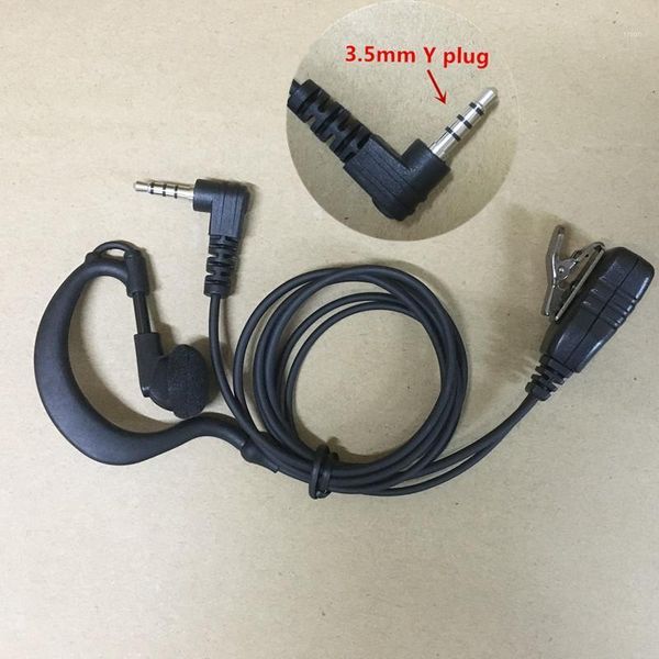 

honghuismart 3.5mm y plug earhook headphone clamp collar for yaesu vx2r,vx3r,vx168,vx418,vx351,vx231 ft60 etc walkie talkie1