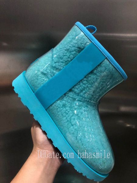 

2021 classic wool fur australia wgg women platform womens boot girls lady bailey bow winter snow half knee cotton short boots australi g0lw#, Black