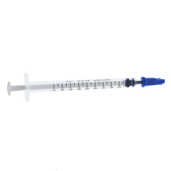 

plastic dispensing tip syringes with 1cc 1ml dark blue cap pack of 100