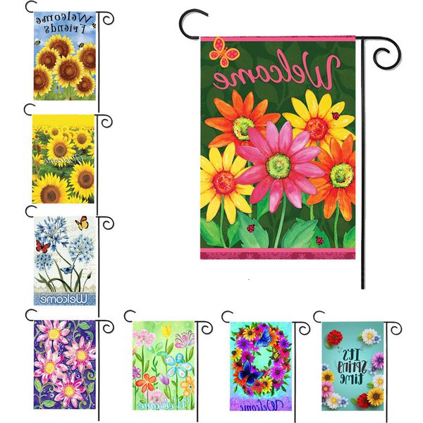 

flower garden banner party american flag series pattern home lawn decor 30*45cm dhl