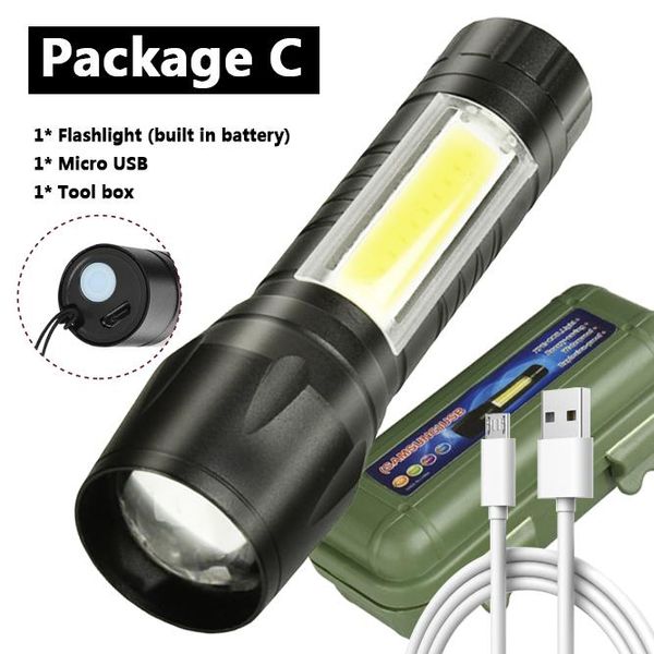 

xp g q5 built in 14500 rechargeable battery penlight waterproof light led flashlight torch lamp new 2000 lumens shock resistant bbyqvs