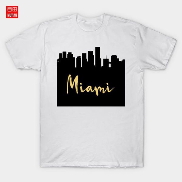 

miami florida designer silhouette skyline art t-shirt usa florida united states america patriotism design typography silhouette1, White;black
