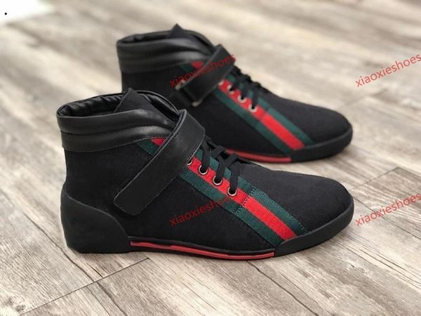 

2021 shoes fashion men running shoes embroidery genuine leather casual shoes for men sneakers size eur 38-45, Black;red
