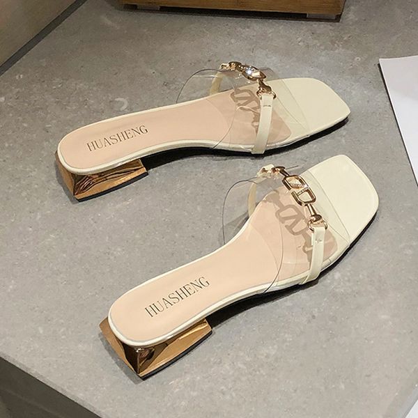 

female transparent thick with the new summer 2020 han edition joker in outside with the seaside to wear shoes x1020, Black