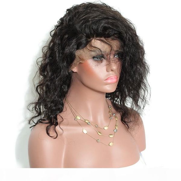 

360 full lace human hair wigs short bob cut with baby hair brazilian virgin glueless frontal short human lace front wig for women, Black;brown