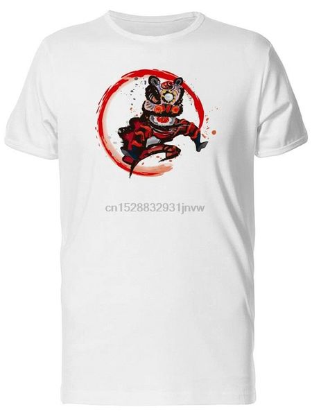 

brush stroke chinese lion dance men tee -image by superior quality tee shirt sport hooded sweatshirt hoodie