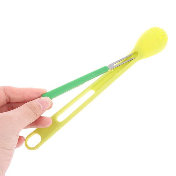 

2 in 1 stainless steel canned fruit juice filtering spoon fruit fork long handle strainers colander spoon filter h bbyhzw