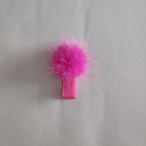 

girls hairpins with small lovely soft fur pompom mini ball gripper hairball pom hairclips children hair clip hair accessories h jllnhm