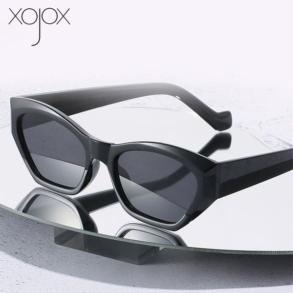 

sunglasses xojox cat eye vintagewomen's fashionable decorative glasses men polygon retro sun 2021, White;black