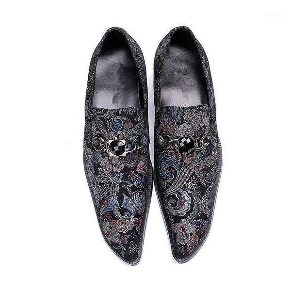 

dress shoes toe men's pointed chain lace-up oxford for men party wedding size 38-461, Black