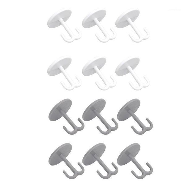 

hooks & rails 6pcs self adhesive heavy duty ceiling hook wall mounted cupboard drawer hanger1