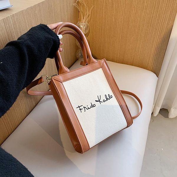 

handbag small bag niche design women bag shoulder messenger wild ins2020 new net red canvas