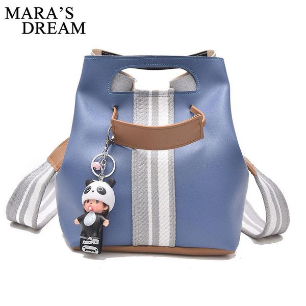 

mara's dream 2020 women bucket handbags fashion women messenger bags big capacity pu leather leisure patchwork shoulder bags