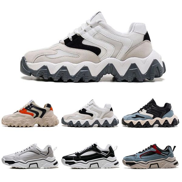 

non-brand platform shoes mens running shoes color blue white black beige orange breathable dad shoes sports sneakers size 39-44