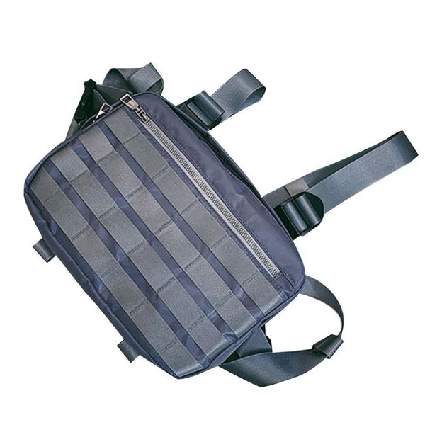 

chest bag adjustable straps fashion stylish streetwear shoulder hip hop tactical rig nylon waist vest pack sports harness