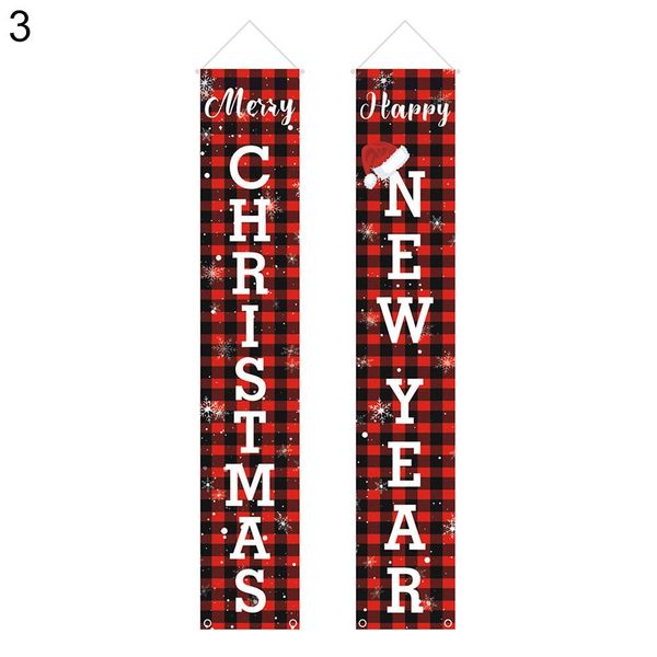 

1 pair merry christmas new year door hanging signs couplet banner party decor increasing christmas holiday feeling. bbynbj packing2010