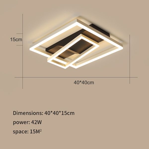 

2021 new led lustre to the fourth living room modern creative kitchen adjustable remote control square luminaire ceiling gdcf