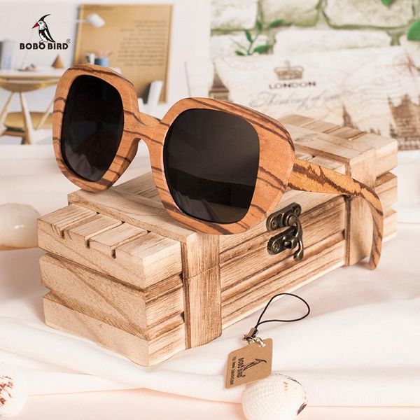 

sunglasses bobo bird wood women feminino men sun glasses polarized retro eyewear uv400 for girlfriend, White;black