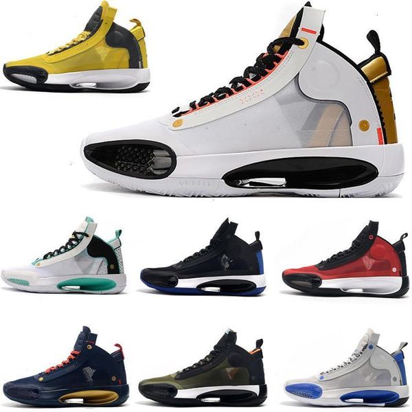 

34 2020 men's new mars jumpman eclipse blue void black white red green mens basketball shoes 34s trainers athletic designer sports shoe