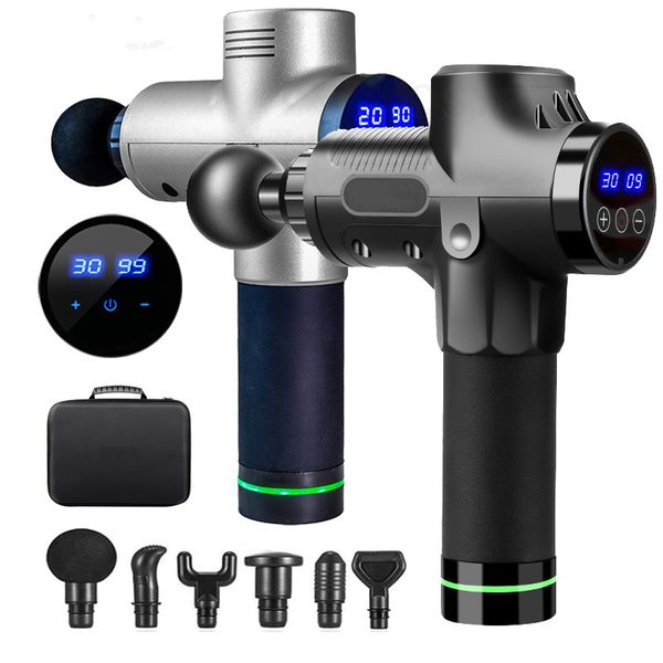 

lcd display massage gun deep muscle massager muscle pain body neck massage exercising relaxation slimming shaping pain relief123