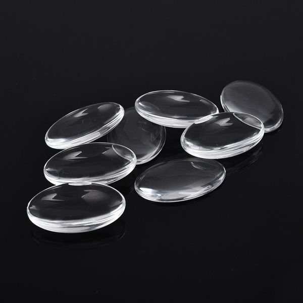 

20шт много 18x25mm овальные кабошоны прозрачное стекло clear flat back for diy подвеска выводы изготовление ювелирных изделий ручной работы, Black