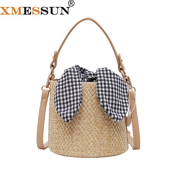 

xmessun 2020 нового лето солома ковш сумки женщина мода плечо сумка rattan woven бич дорожная сумка торговый h289
