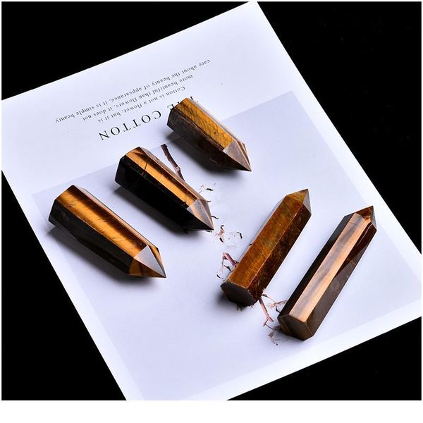 

1pc natural tiger crystal crystal point mineral stone jewelry magic repair home furnishing study room decoration jlliwi, Black