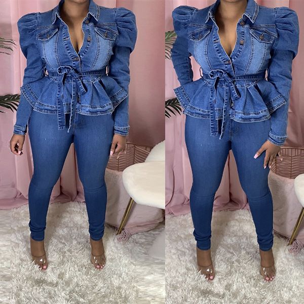 

1y fashionable casual womens coat denim coat wholesale jeans clothing good quality jeans wholesale wholesale denim coat, Blue