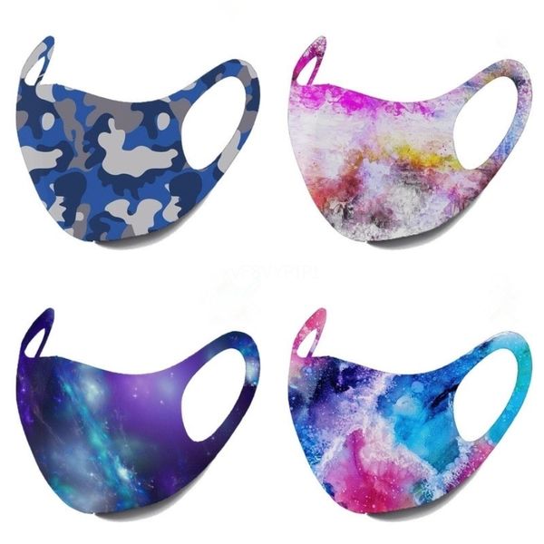 

women magic silk mask printed scarf designer 14 styles chiffon handkerchief outdoor windproof half face dust-proof sunshade ma#349#992