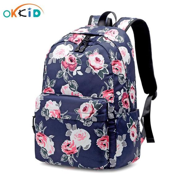 

женщины моды цветочные рюкзак ранцы для девочек-подростков цветок печати ноутбук компьютер рюкзак schoolbag женщин bagpack bbyyma